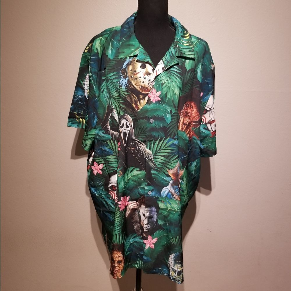 HALLOWEEN VINTAGE VERSION HAWAIIAN SHIRT NEW VERY NICE. B33